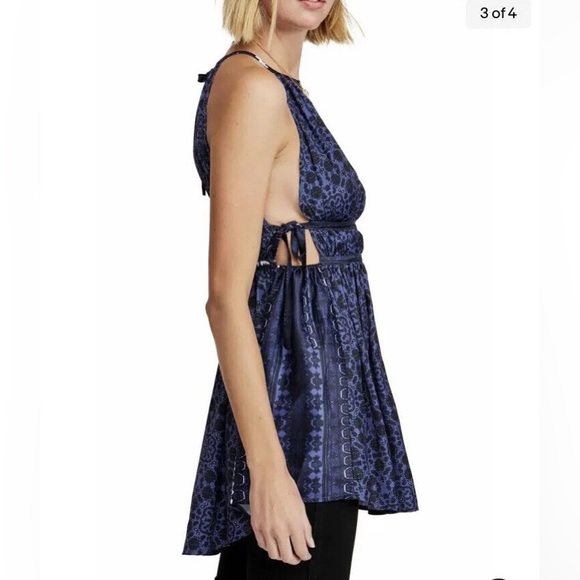 Free People Mid Summers Day Dress in Blue Combo ๐ - Picture 3 of 11